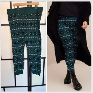 Torrid Full Length Signature Waist sweater leggings fair isle holiday. Size 4X
